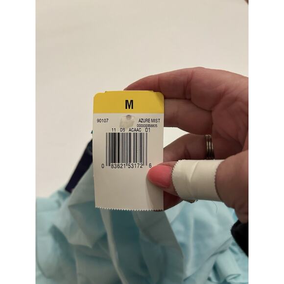 1970s Vanity Faire Azure‎ Mist Blue Medium Short Sleeve Top Pants Pajama Set NWT - Picture 7 of 10